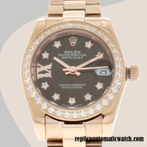 replica automatic Rolex Datejust Rolex Calibre 2671 Ladies m279135rbr-0001 Rose Gold-tone