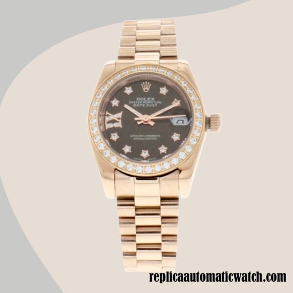 replica automatic Rolex Datejust Rolex Calibre 2671 Ladies m279135rbr-0001 Rose Gold-tone - Image 2