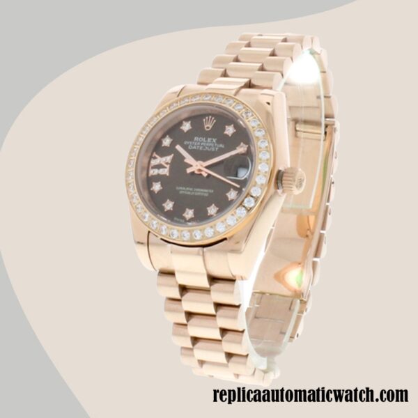 replica automatic Rolex Datejust Rolex Calibre 2671 Ladies m279135rbr-0001 Rose Gold-tone - Image 3