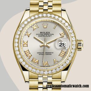 replica automatic Rolex Datejust m279138rbr-0018 Ladies Rolex Calibre 2671 10.5mm Silver Dial