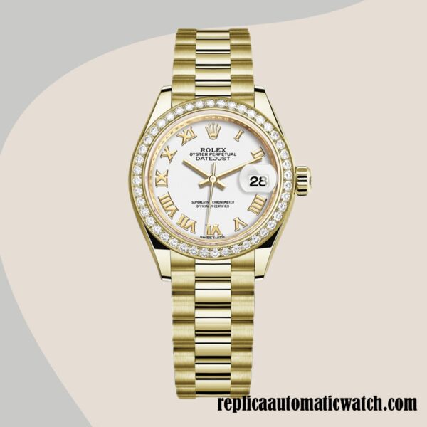replica automatic Rolex Datejust Ladies m279138rbr-0031 Rolex Calibre 2671 White Dial - Image 2