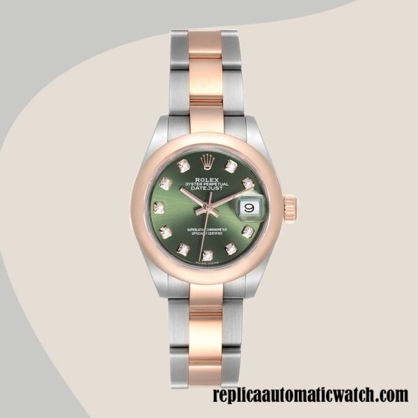 replica automatic Rolex Datejust Ladies 279161 Rolex Calibre 2671 Green Dial Two-tone - Image 2