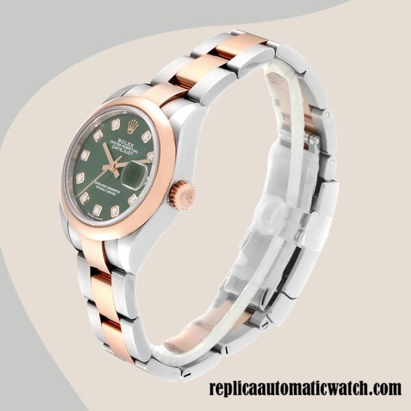 replica automatic Rolex Datejust Ladies 279161 Rolex Calibre 2671 Green Dial Two-tone - Image 3