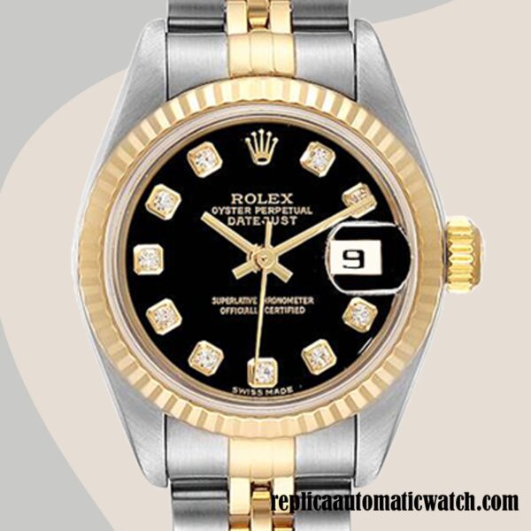 replica automatic Rolex Datejust 279173 Ladies Rolex Calibre 2671 Black Dial Two-tone