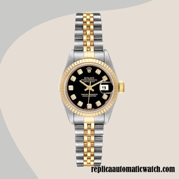 replica automatic Rolex Datejust 279173 Ladies Rolex Calibre 2671 Black Dial Two-tone - Image 2