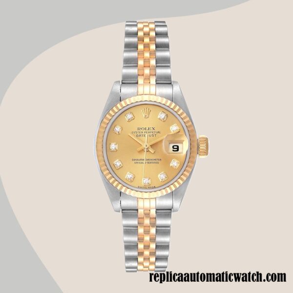 replica automatic Rolex Datejust 279173 Ladies Rolex Calibre 2671 Around 12mm Champagne Dial - Image 2