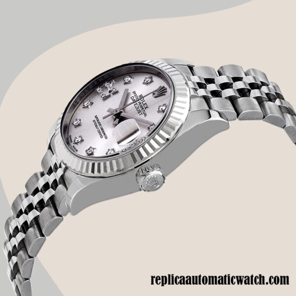 replica automatic Rolex Datejust Ladies m279174-0021 Rolex Calibre 2671/Mingzhu Engine Silver-tone Automatic - Image 3