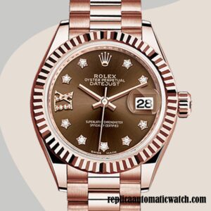 replica automatic Rolex Datejust Rolex Calibre 2671 m279175-0002 Ladies Chocolate Diamond Dial