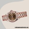 replica automatic Rolex Datejust Rolex Calibre 2671 m279175-0002 Ladies Chocolate Diamond Dial - Image 3