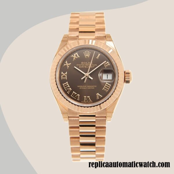 replica automatic Rolex Datejust Ladies m279175-0014 Rolex Calibre 2671 10.5mm Chocolate Dial - Image 2