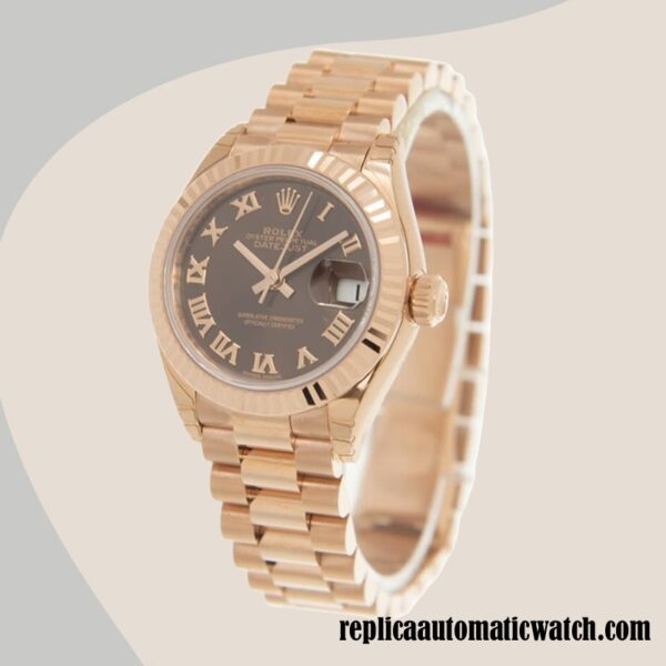 replica automatic Rolex Datejust Ladies m279175-0014 Rolex Calibre 2671 10.5mm Chocolate Dial - Image 3