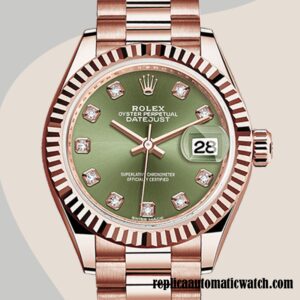 replica automatic Rolex Datejust Ladies m279175-0009 Rolex Calibre 2671 Rose Gold-tone