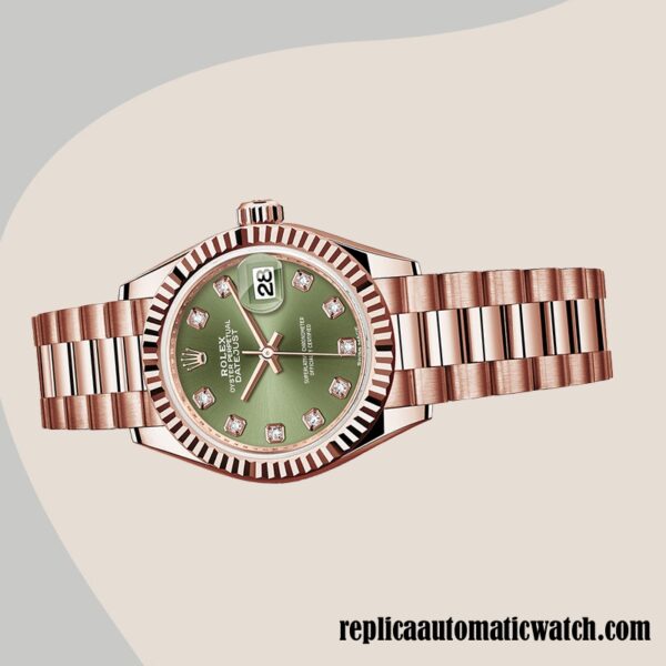 replica automatic Rolex Datejust Ladies m279175-0009 Rolex Calibre 2671 Rose Gold-tone - Image 3