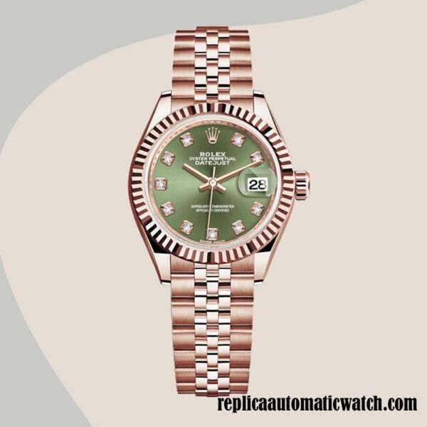 replica automatic Rolex Datejust Ladies m279175-0009 Rolex Calibre 2671 Rose Gold-tone - Image 5