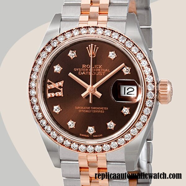 replica automatic Rolex Datejust Rolex Calibre 2671 Ladies m279381rbr-0003 Chocolate Dial