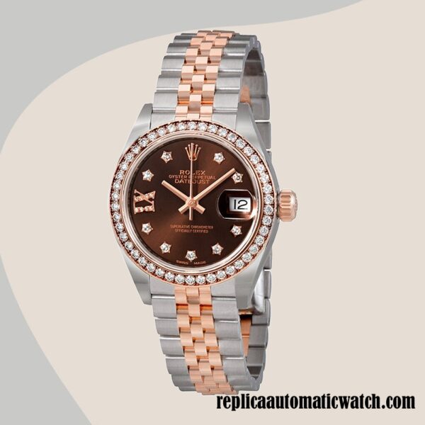 replica automatic Rolex Datejust Rolex Calibre 2671 Ladies m279381rbr-0003 Chocolate Dial - Image 2