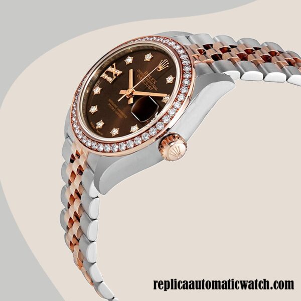 replica automatic Rolex Datejust Rolex Calibre 2671 Ladies m279381rbr-0003 Chocolate Dial - Image 3