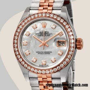 replica automatic Rolex Datejust m279381rbr-0013 Ladies Rolex Calibre 2671/Mingzhu Engine Around 11mm Mother of Pearl Dial