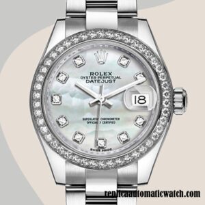 replica automatic Rolex Datejust Ladies m279384rbr-0012 Rolex Calibre 2671/Mingzhu Engine Mother of Pearl Dial