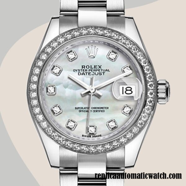 replica automatic Rolex Datejust Ladies m279384rbr-0012 Rolex Calibre 2671/Mingzhu Engine Mother of Pearl Dial