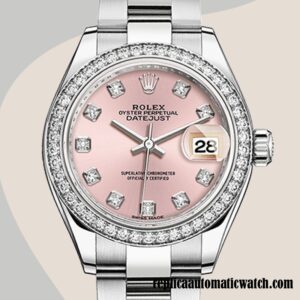 replica automatic Rolex Datejust m279384rbr-0004 Rolex Calibre 2671/Mingzhu Engine Ladies Pink Dial Around 11mm