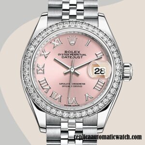 replica automatic Rolex Datejust m279384rbr-0005 Ladies Rolex Calibre 2671/Mingzhu Engine  Pink Dial