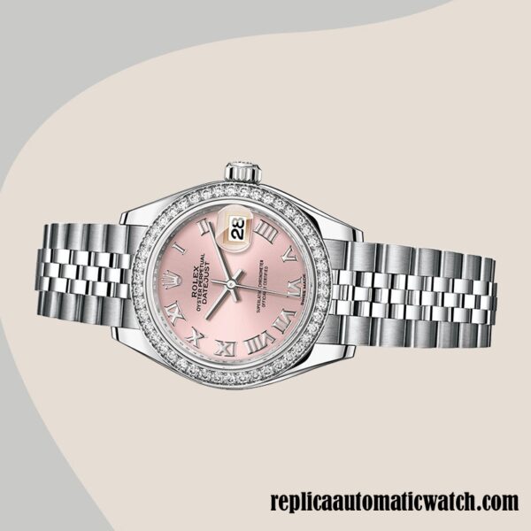 replica automatic Rolex Datejust m279384rbr-0005 Ladies Rolex Calibre 2671/Mingzhu Engine  Pink Dial - Image 3