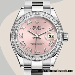 replica automatic Rolex Datejust m279384rbr-0006 Ladies Rolex Calibre 2671/Mingzhu Engine Around 11mm Silver-tone