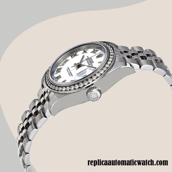 replica automatic Rolex Datejust Ladies Rolex Calibre 2671/Mingzhu Engine m279384rbr-0019 Silver-tone - Image 3