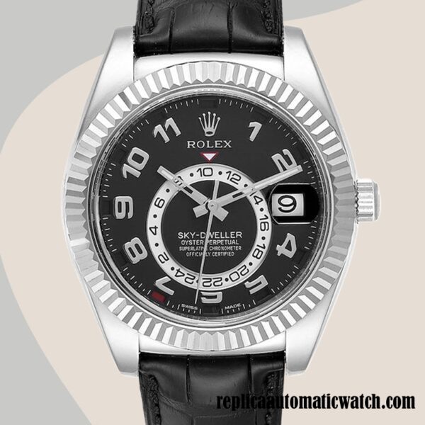 replica automatic Rolex Sky-dweller Men's 326139BKAL Rolex Calibre 9015/Mingzhu Engine 15mm