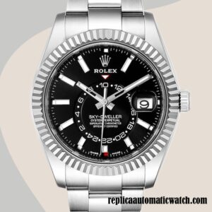 replica automatic Rolex Sky-dweller m326934-0005 Men's Rolex Calibre 9015/Mingzhu Engine Hands and Markers Silver-tone