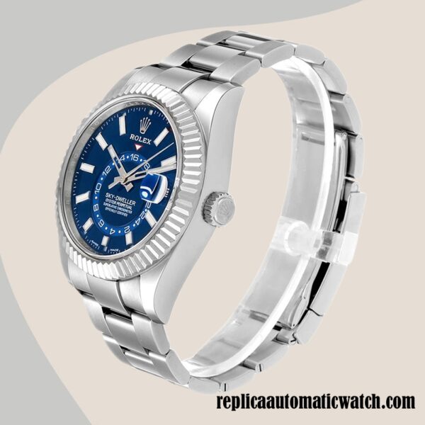 replica automatic Rolex Sky-dweller Rolex Calibre 9015/Mingzhu Engine Men's m326934-0003 Blue Dial - Image 3