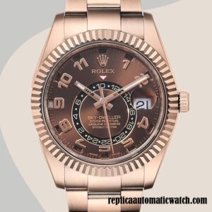 replica automatic Rolex Sky-dweller 326935BRAO Men's Rolex Calibre 9015/Mingzhu Engine Gold-tone