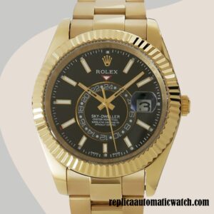 replica automatic Rolex Sky-dweller Rolex Calibre 2836/2813 326938BKSO Men's Gold-tone Hands and Markers