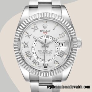 replica automatic Rolex Sky-dweller 326939-72419 Men's Rolex Calibre 9015/Mingzhu Engine Silver Dial