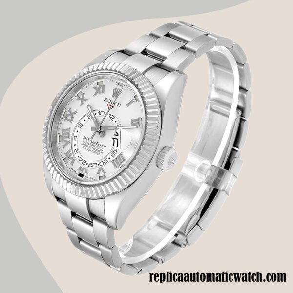 replica automatic Rolex Sky-dweller 326939-72419 Men's Rolex Calibre 9015/Mingzhu Engine Silver Dial - Image 3