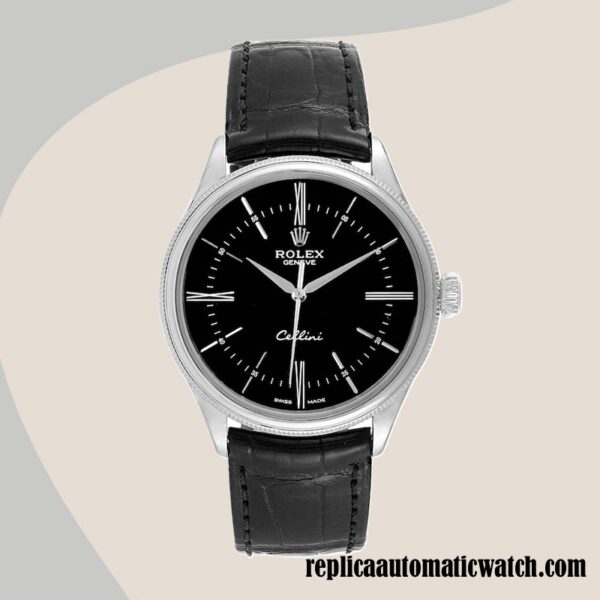 replica automatic Rolex Cellini m50509-0006 Rolex Calibre 2836/2813 Men's Black-tone - Image 2