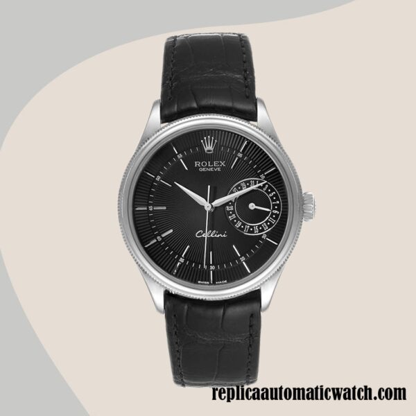 replica automatic Rolex Cellini Men's Rolex Calibre 2836/2813 m50519-0007 Black - Image 2