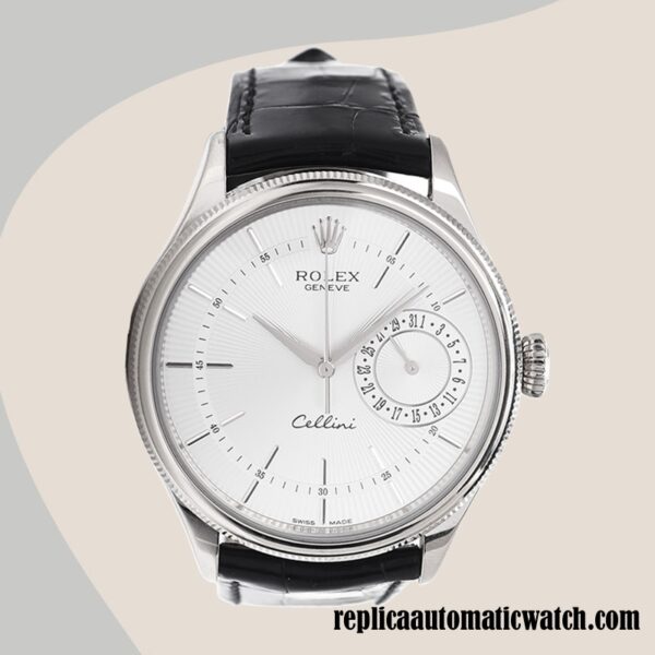 replica automatic Rolex Cellini Rolex Calibre 2836/2813 Men's m50519-0006 Automatic White Dial - Image 2