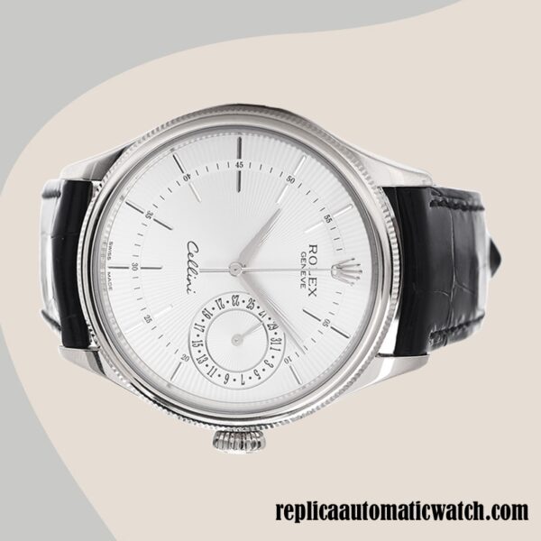 replica automatic Rolex Cellini Rolex Calibre 2836/2813 Men's m50519-0006 Automatic White Dial - Image 3