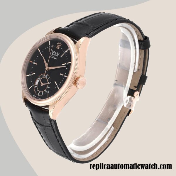 replica automatic Rolex Cellini Men's m50525-0011 Rolex Calibre 9015/Mingzhu Engine Automatic Black Dial - Image 3