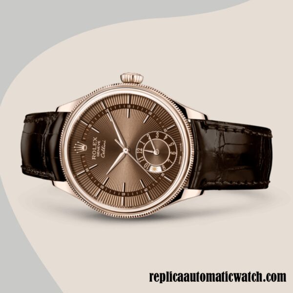 replica automatic Rolex Cellini Rolex Calibre 9015/Mingzhu Engine Men's m50525-0015 Automatic Brown Dial - Image 3