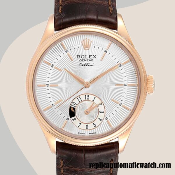 replica automatic Rolex Cellini m50525-0008 Men's Rolex Calibre 9015/Mingzhu Engine 15mm Brown