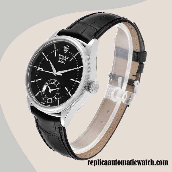 replica automatic Rolex Cellini Men's m50529-0007 Rolex Calibre 9015/Mingzhu Engine Black - Image 3