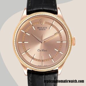 replica automatic Rolex Cellini Men's m50705rbr-0010 Rolex Calibre 2836/2813 Black