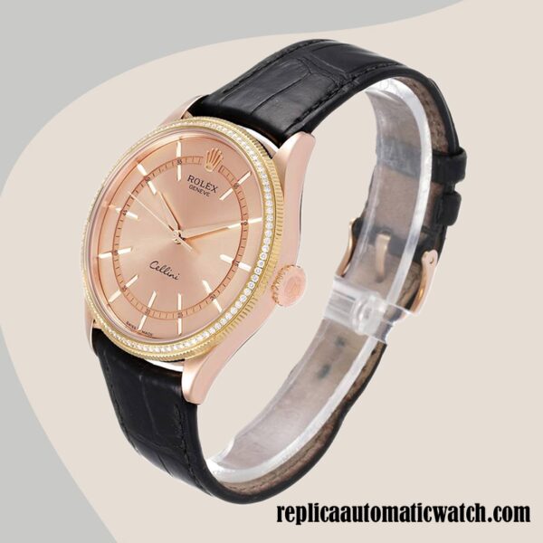 replica automatic Rolex Cellini Men's m50705rbr-0010 Rolex Calibre 2836/2813 Black - Image 3