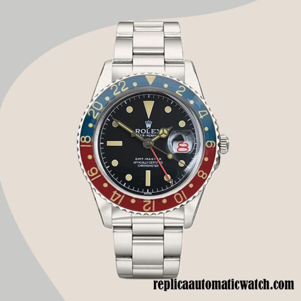 replica automatic Rolex GMT-Master 6542 Rolex Calibre 2836 Men's Hands and Markers - Image 2