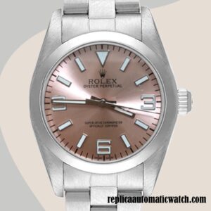 replica automatic Rolex Oyster Perpetual Unisex Rolex Calibre 2836/2813 76080 Pink Dial 12mm