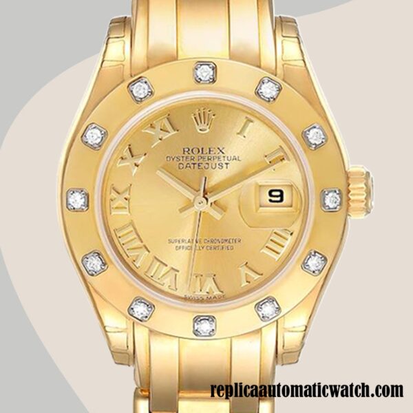replica automatic Rolex Pearlmaster Ladies 80318 Rolex Calibre 2836/2813