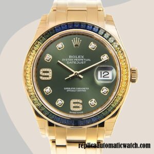 replica automatic Rolex Pearlmaster Ladies 86348SABLV-42748 Rolex Calibre 2813 Green Dial Automatic